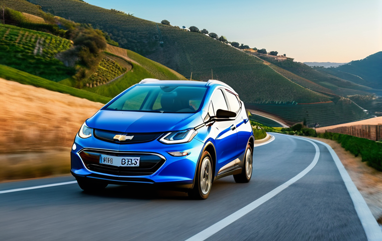 지엠 쉐보레 볼트 EV와 르노 조에 비교 - **Prompt 1: Robust Electric Journey through Portugal with Chevrolet Bolt EV**
A wide-angle shot ...