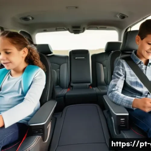 Home 8 지엠 GMC 아카디아와 쉐보레 트래버스 비교 - **Prompt: Family Comfort and Connectivity in a Modern SUV Interior**
A bright, inviting interior...