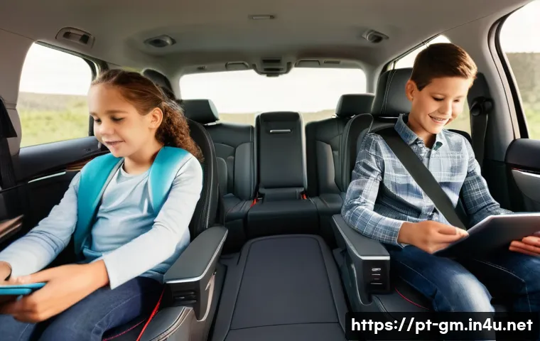 지엠 GMC 아카디아와 쉐보레 트래버스 비교 - **Prompt: Family Comfort and Connectivity in a Modern SUV Interior**
A bright, inviting interior...